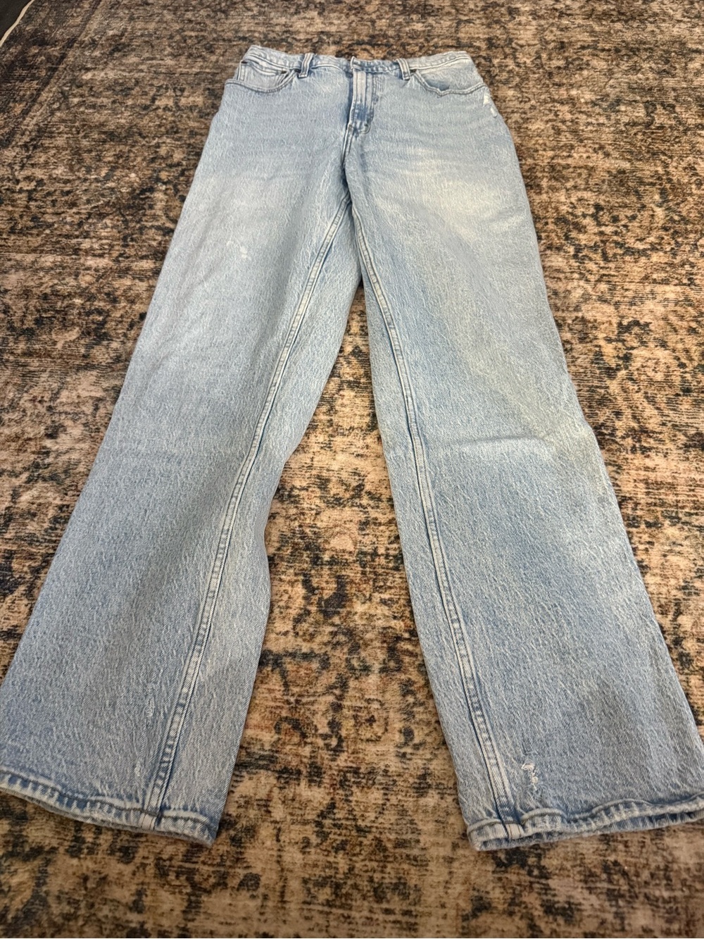 Abercrombie & Fitch Light Blue High-Rise Straight Jeans